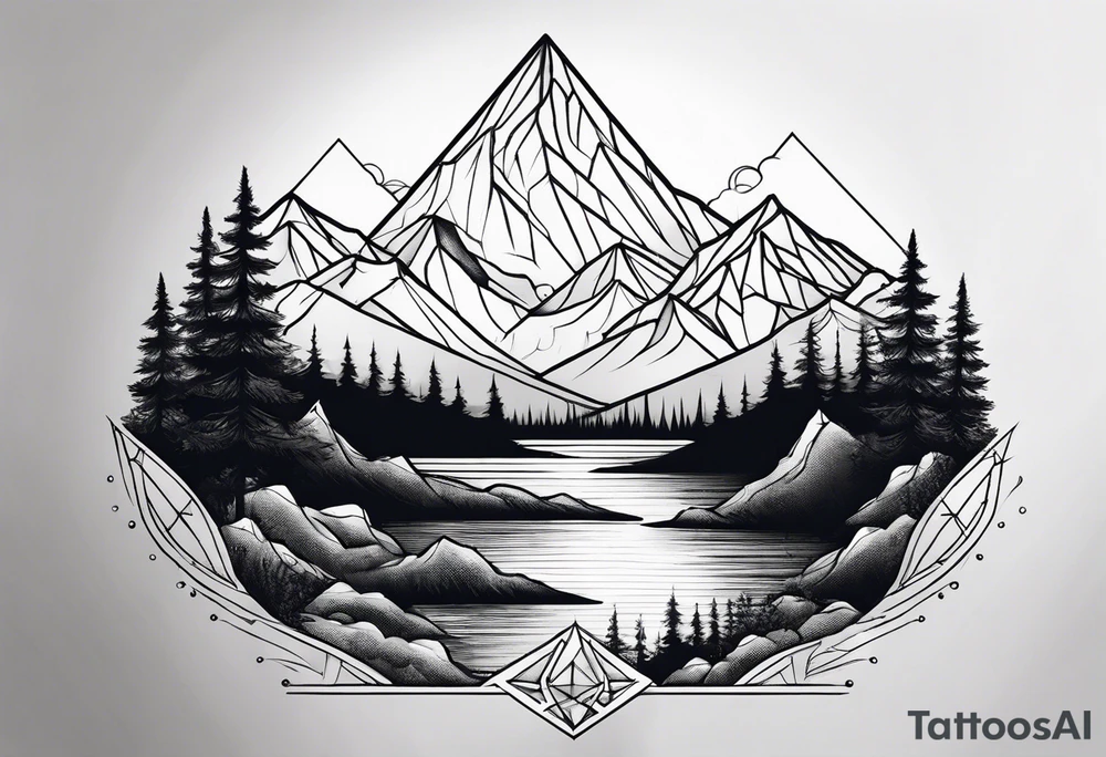 mountains for forearm tattoo idea
