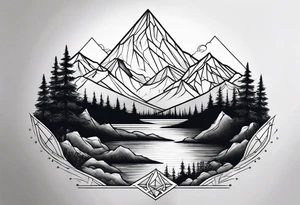 mountains for forearm tattoo idea