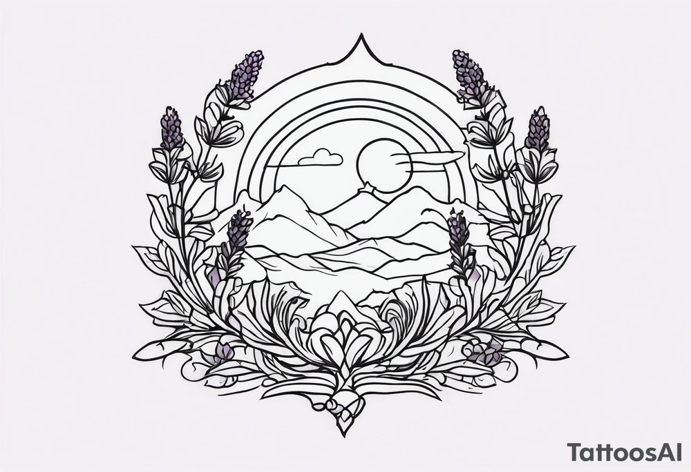 lavender tattoo idea