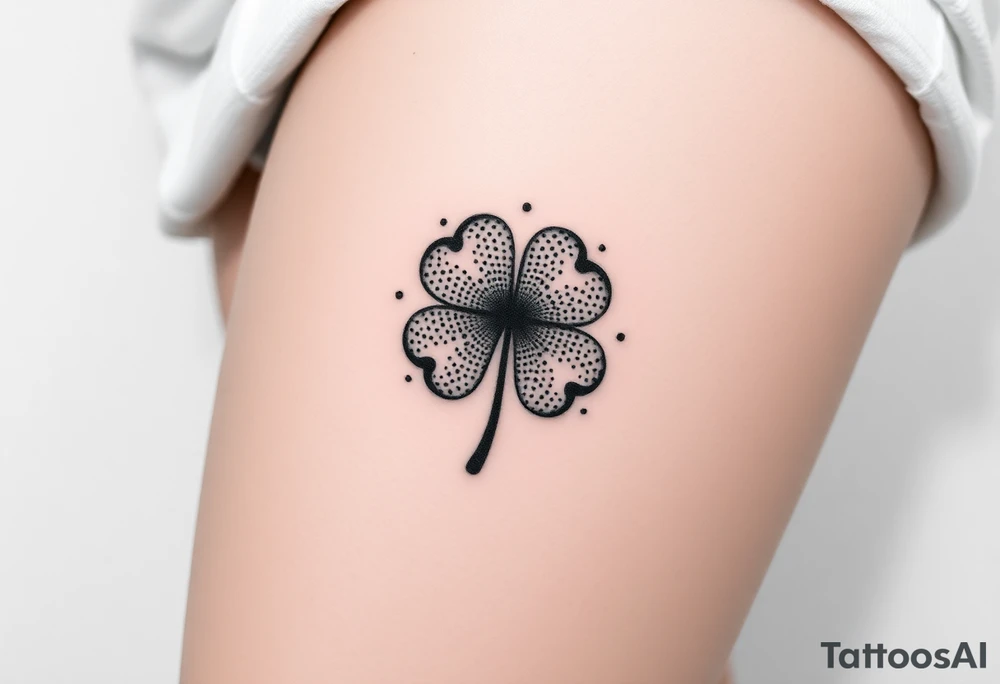 four leaf clover tattoo idea