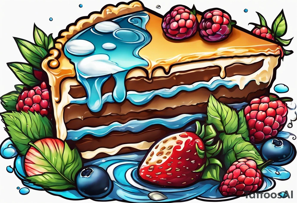 Dessert scene with small river tattoo idea
