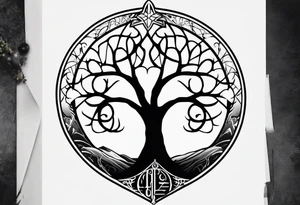 White tree of Gondor and star wars rebel symbol tattoo idea