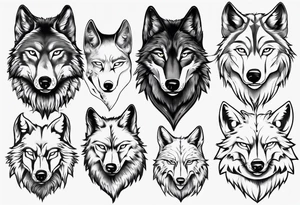 wolfs head tattoo idea