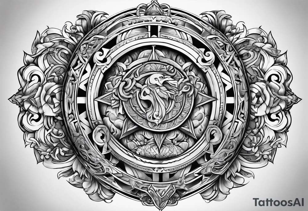 German Norse with number 41 inside tattoo idea