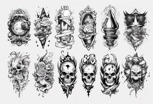Light and dark sleeve tattoo idea