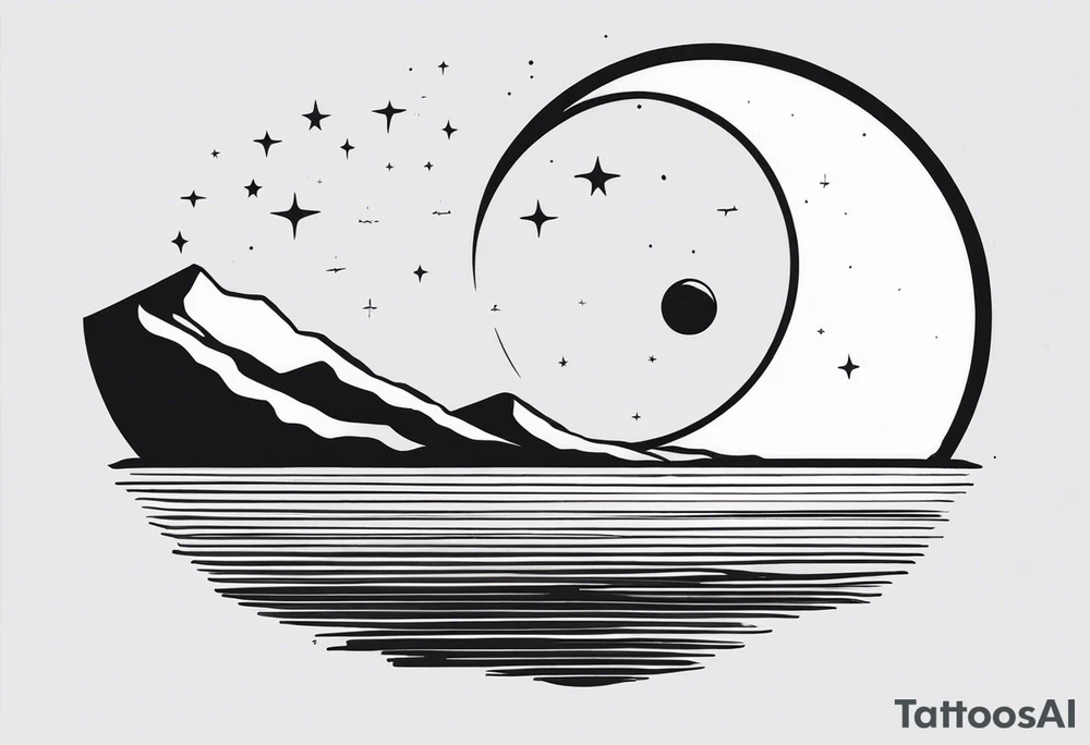 sacred moon tattoo idea