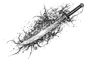 Katana, light on the blade tattoo idea