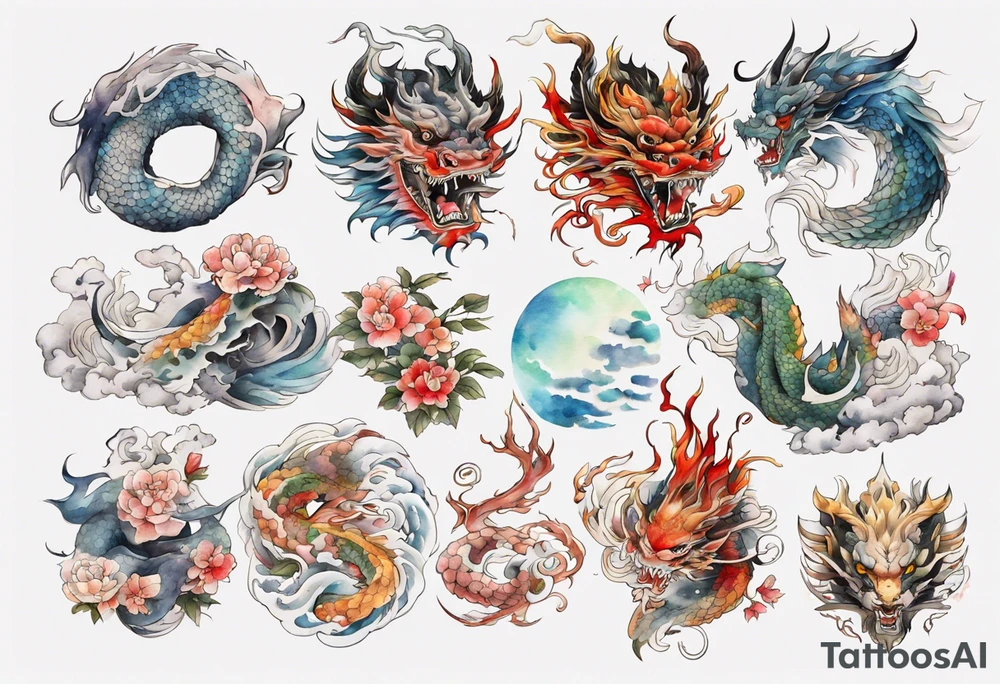 和彫りの龍　大きい tattoo idea