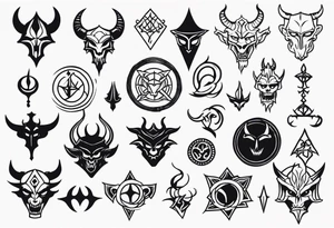 medievil symbols of demons tattoo idea