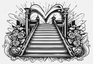 Stairs death lost heart break money tattoo idea