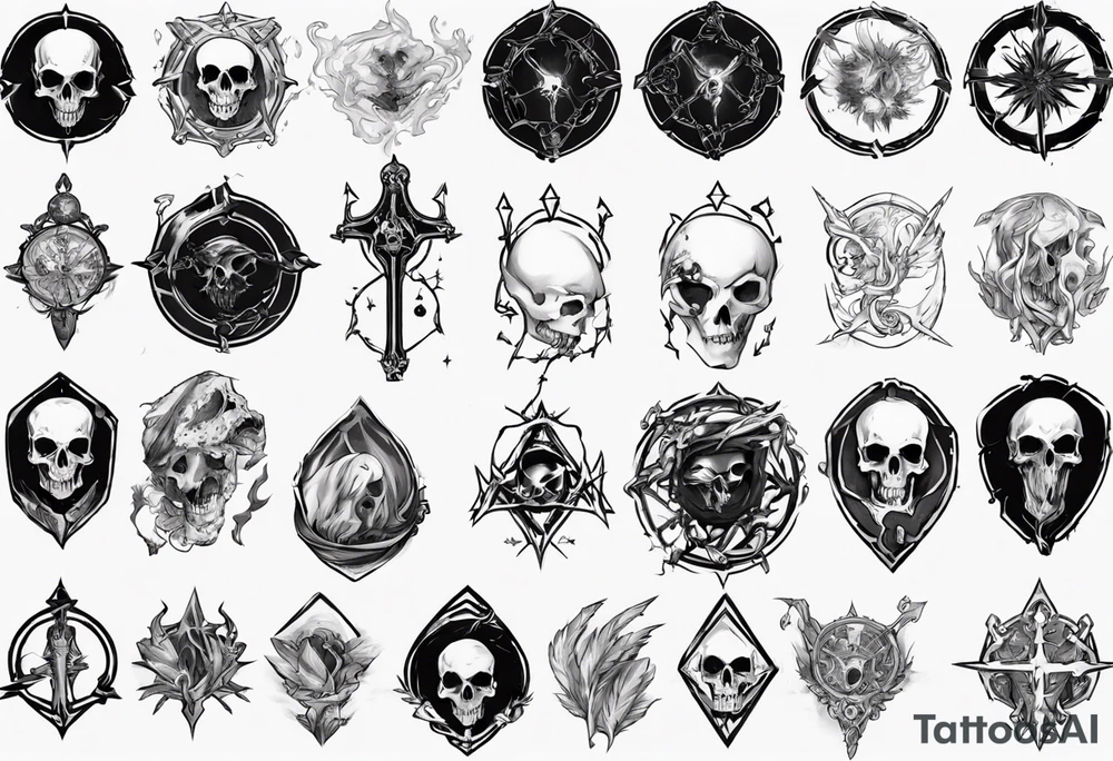 necromancer like a path of exile games tattoo idea