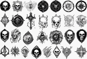 necromancer like a path of exile games tattoo idea