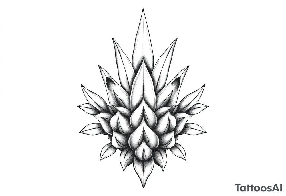 Crown pineapple vagina anus tattoo idea