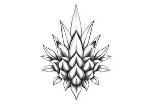 Crown pineapple vagina anus tattoo idea