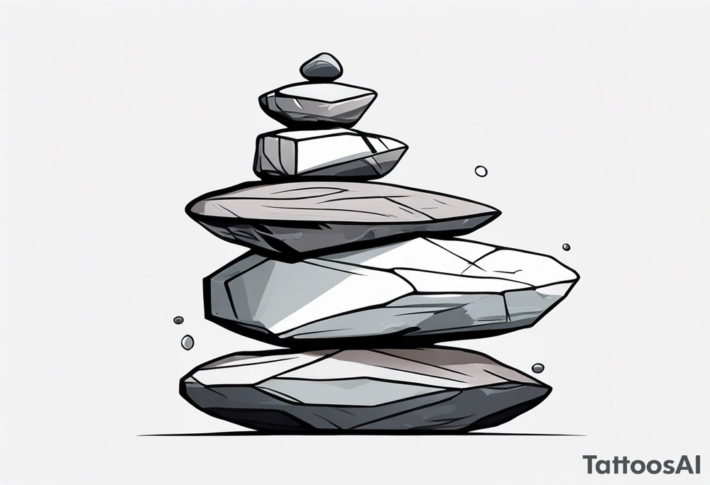 Rocks stacked on top of each other tattoo idea