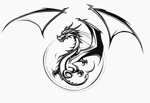 dragon flying tattoo idea