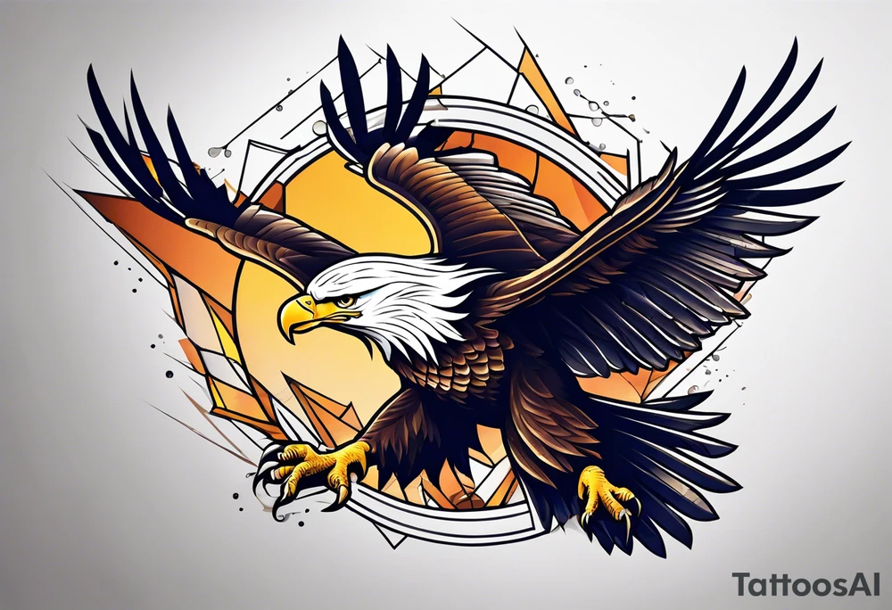 eagle landing tattoo idea