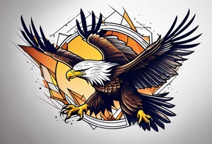 eagle landing tattoo idea