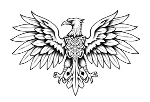 poland symbol and poker cards the wings of the eagle in the poland symbol are in the form of cards tattoo idea