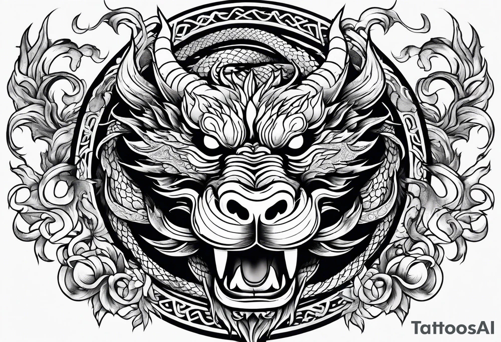 Traditional Chinese Dragon tattoo idea