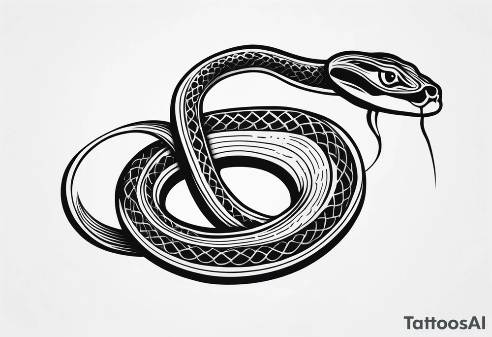 Snake in american traditional aestetics tattoo idea