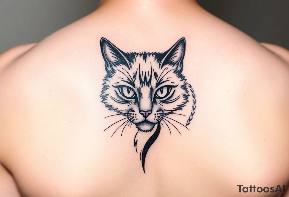 black cat tattoo idea