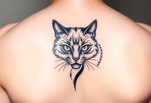 black cat tattoo idea