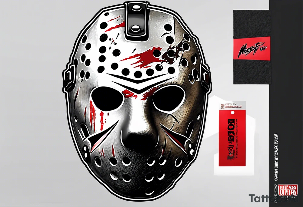 Friday the 13th Jason mask, Japanese art tattoo idea