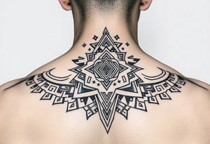 Pre-Colombian art neck tribal geometric tattoo tattoo idea