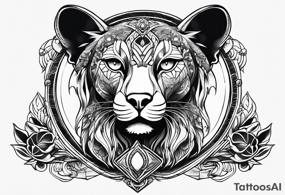 Sekhmet logo tattoo idea