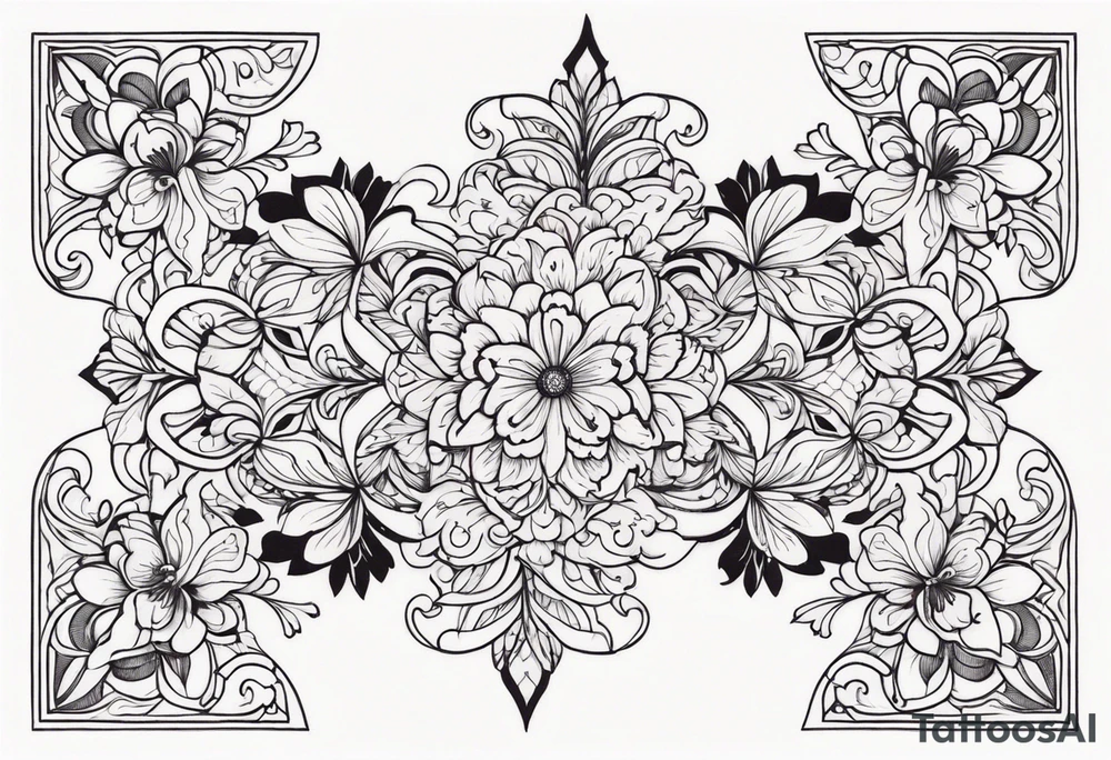 Floral Motif tattoo idea