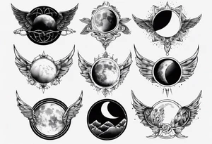 Wom s moon phase chest tattoo tattoo idea