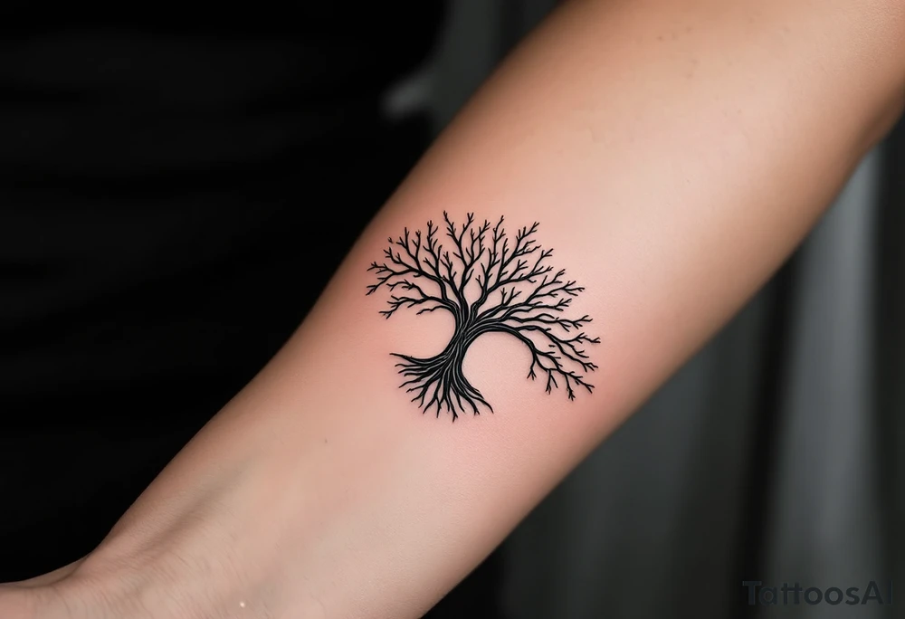 tree of life tattoo that spans across forearm tattoo idea