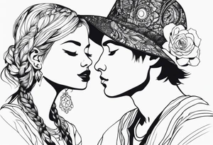 boy and girl tattoo idea