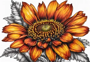 Indian blanket flower arrows tattoo idea