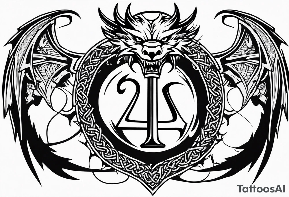 Valhalla sword shield dragon axe Valknut barbed wire chains tattoo idea Valhalla sword shield dragon axe Valknut barbed wire chains tattoo idea
