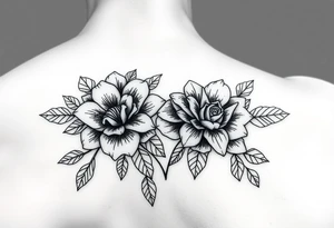 Couples tattoo flowers tattoo idea