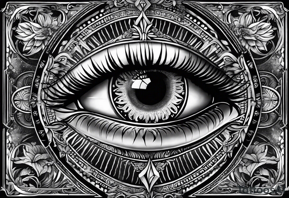 Occult eye tattoo idea