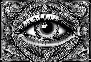 Occult eye tattoo idea