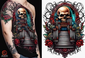 Demonic Pipe organ tattoo idea