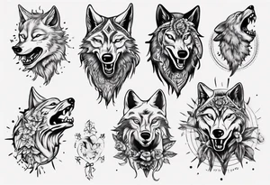 wolves dancing salsa tattoo idea
