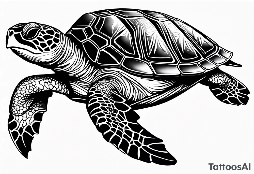 Sea turtle tattoo idea