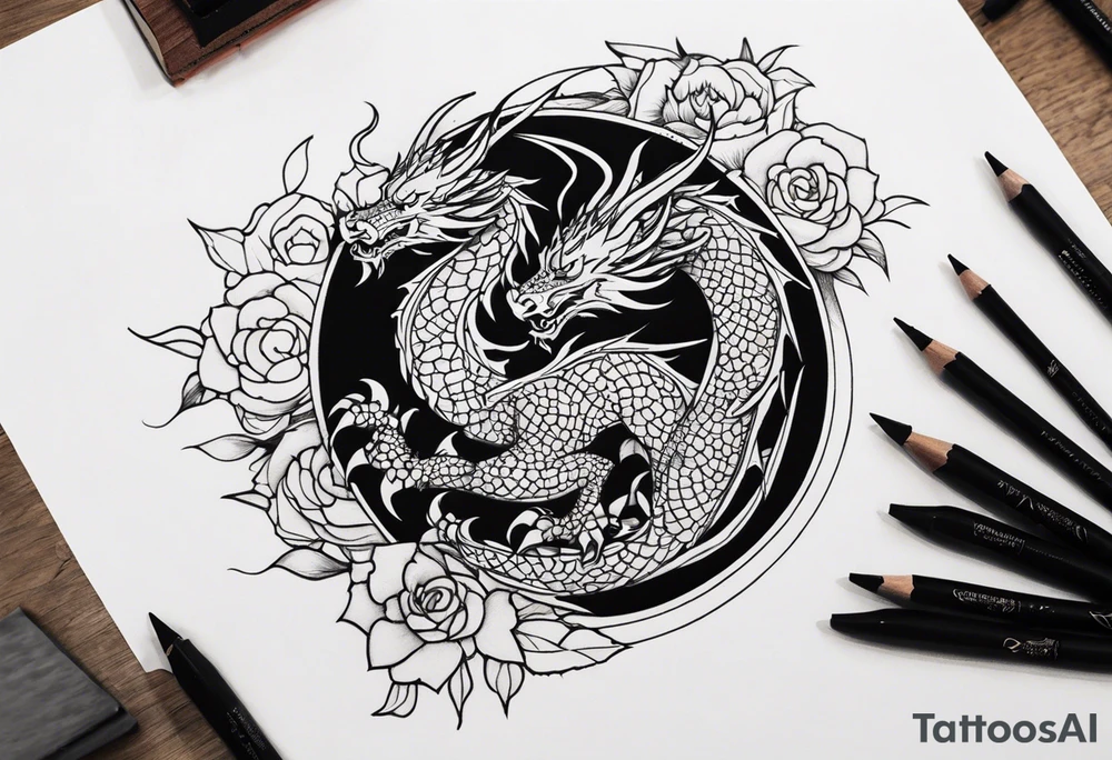 Dragon in wrist tattoo idea