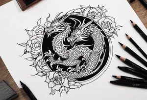 Dragon in wrist tattoo idea