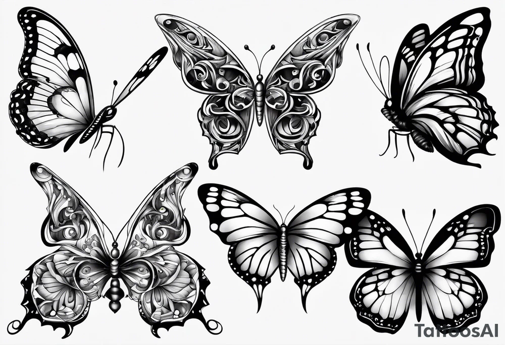 Butterflies tattoo idea