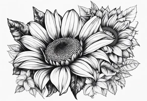 Tournesol,  Fleur roses , Caméra, vague , palmier tattoo idea