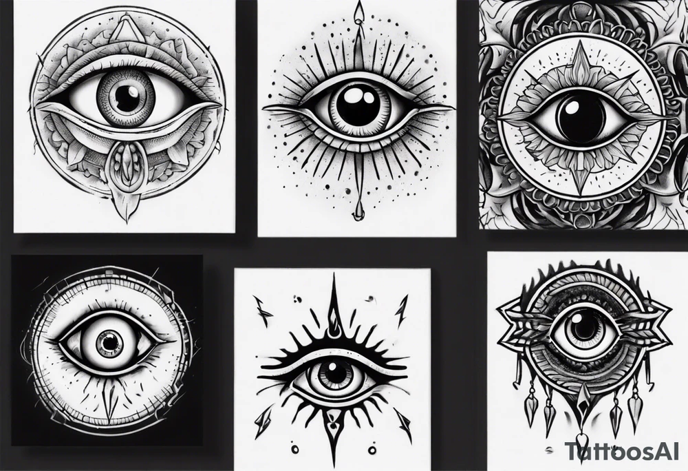 Third eye appearing inside eye tattoo idea