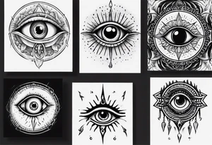 Third eye appearing inside eye tattoo idea