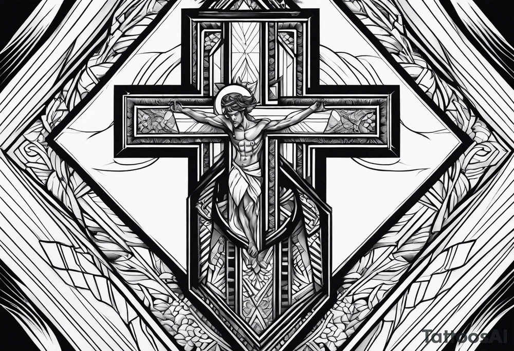 Cross masculinity tattoo idea