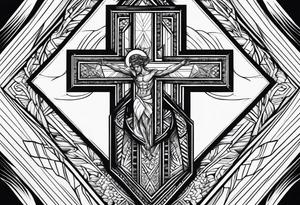 Cross masculinity tattoo idea